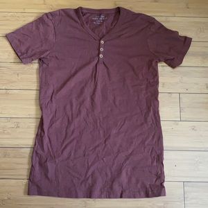 cotton on henley shirt, size xs, rust color